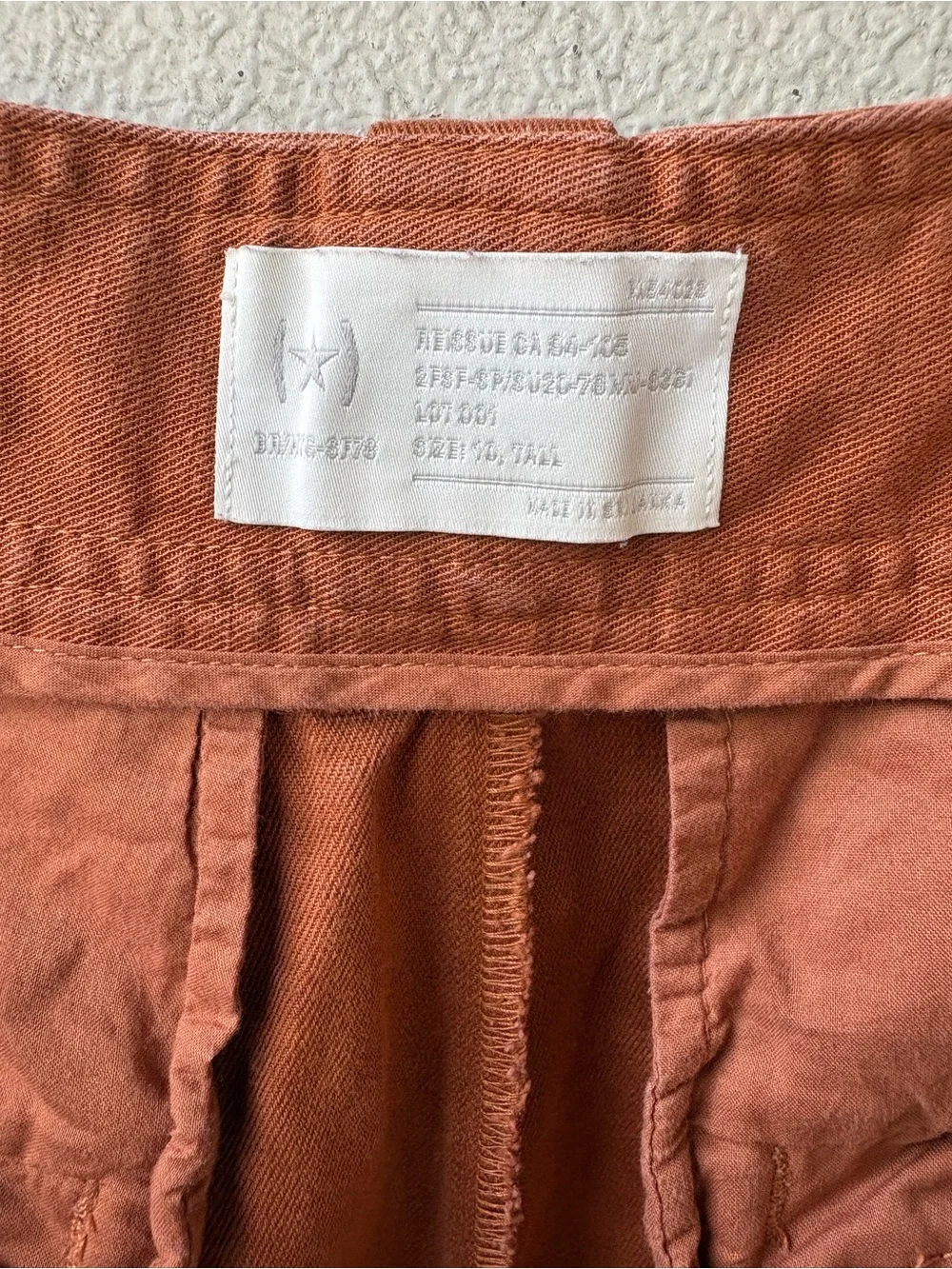 Banana Republic Rust Linen Cargo Pants 10 Tall